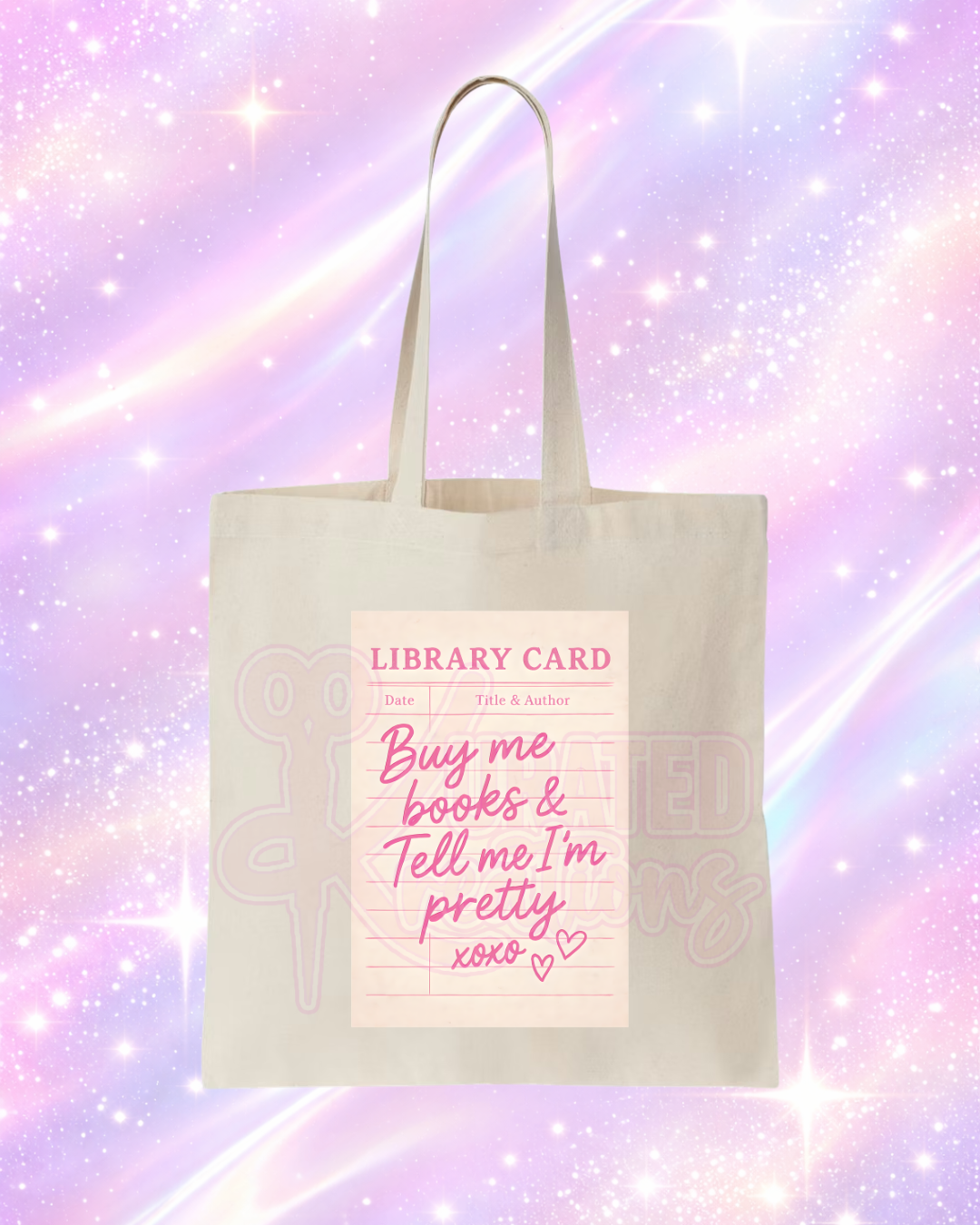 Library Card Canvas Tote Bag – Cute Book Lover Gift, Funny Aesthetic Reader Tote