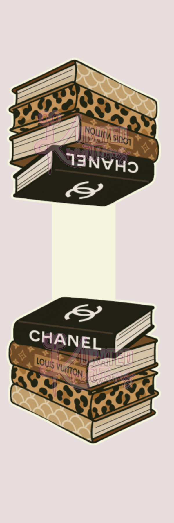 Designer Book Stack Magnetic Bookmark (2x2)
