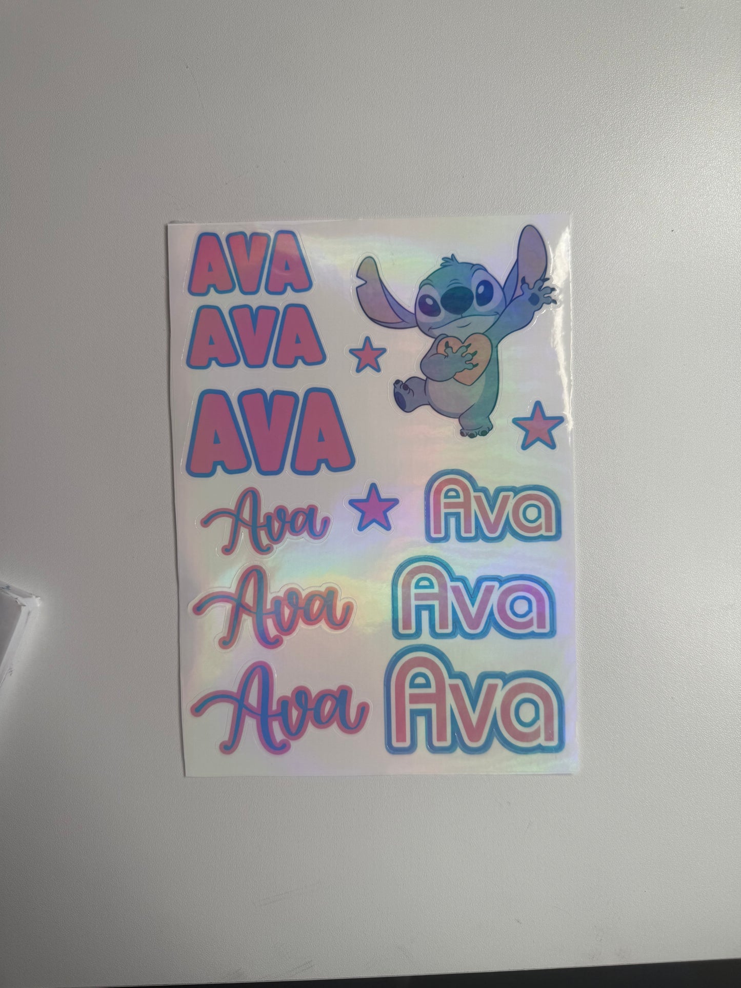 Custom Sticker Sheet – Personalized Name, Color & Theme | Holographic, Matte, or Glossy Finish