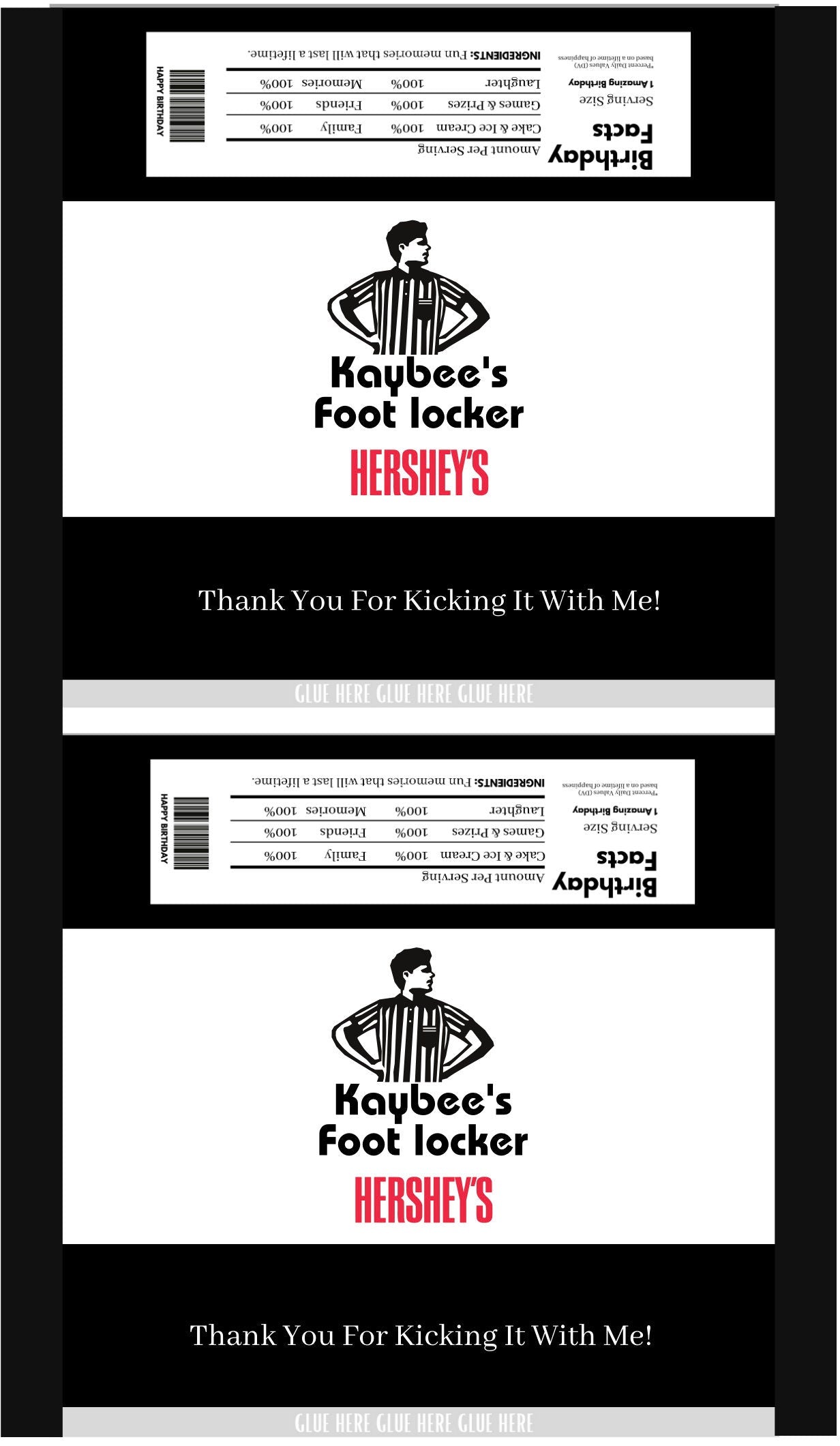 Sneaker Party Candy Wrapper, Custom Candy Wrapper, Birthday Party Candy Wrapper