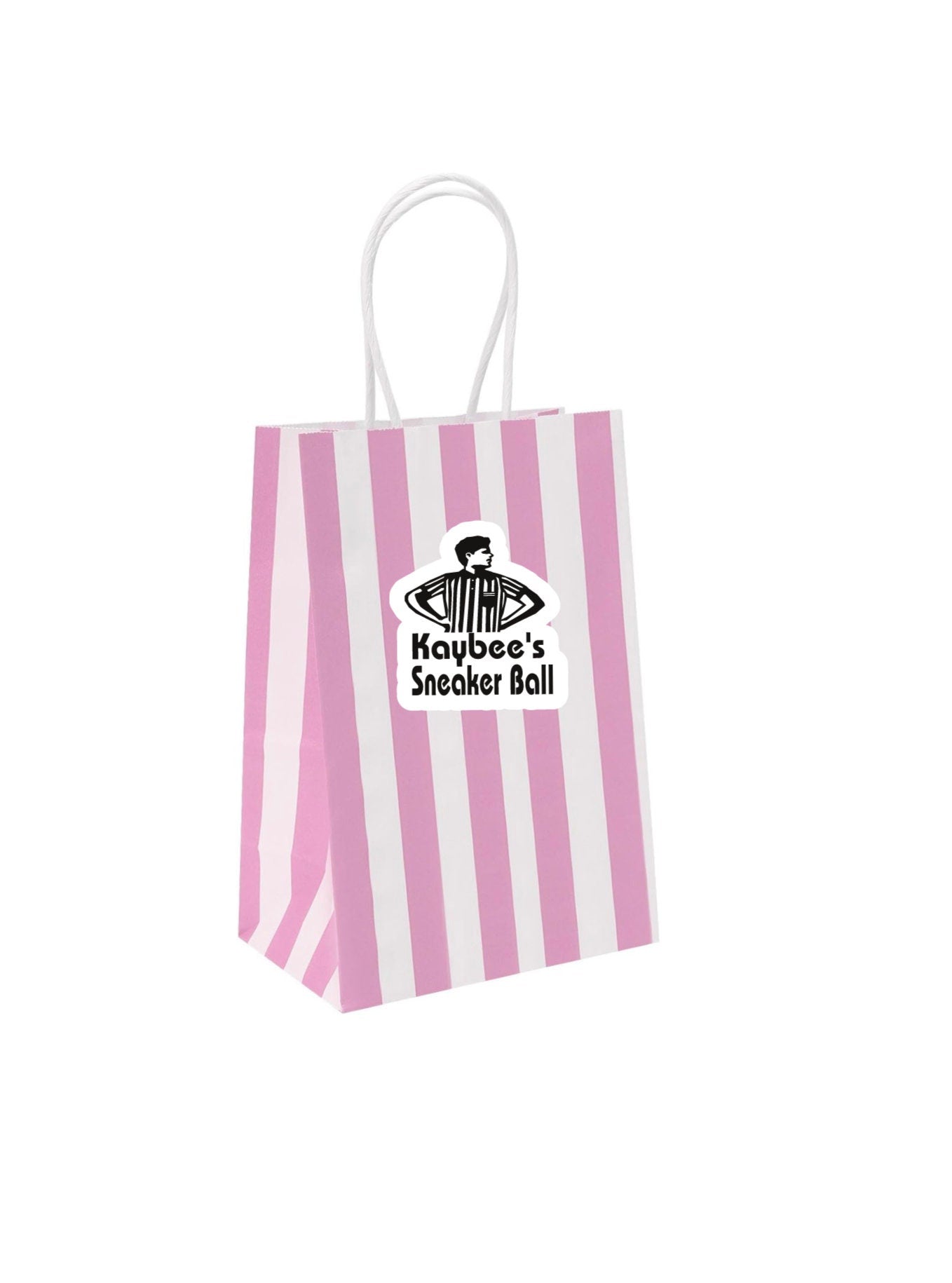 Sneaker party Gift Bag, Pink & White gift bag Sneaker Ball Gift Bag