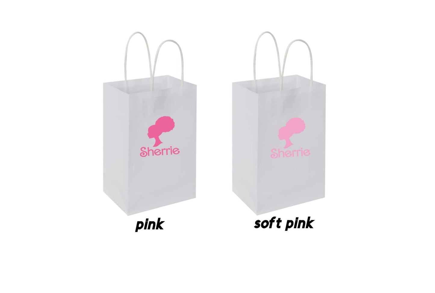 Personalized Doll Gift Bag, Doll Party Gift Bag, Dolly Gift Bag, Pink Party Favors