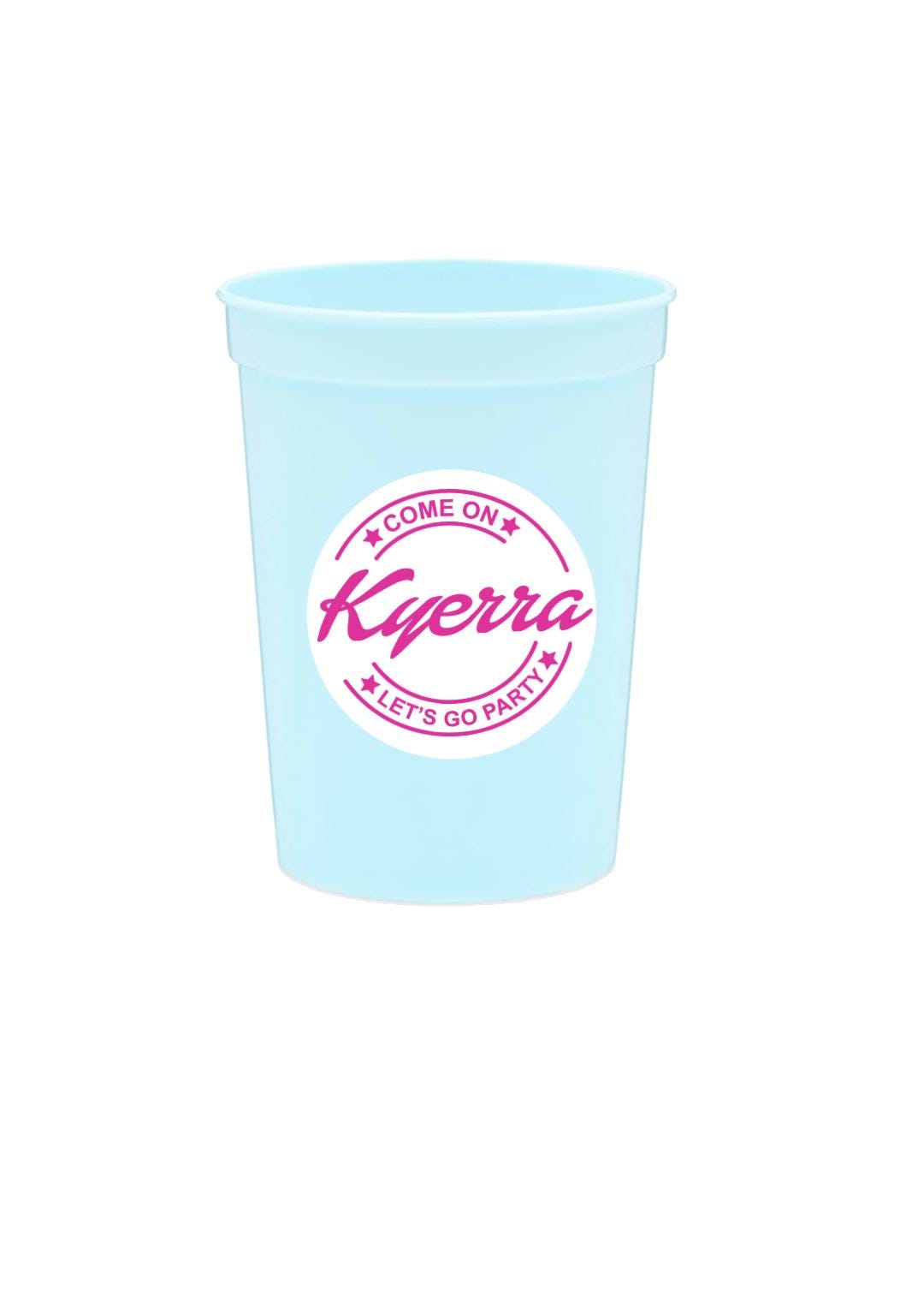 Pink Doll Favor, Barb Stadium Cup, Dolly Cup, 16 oz Doll Cup