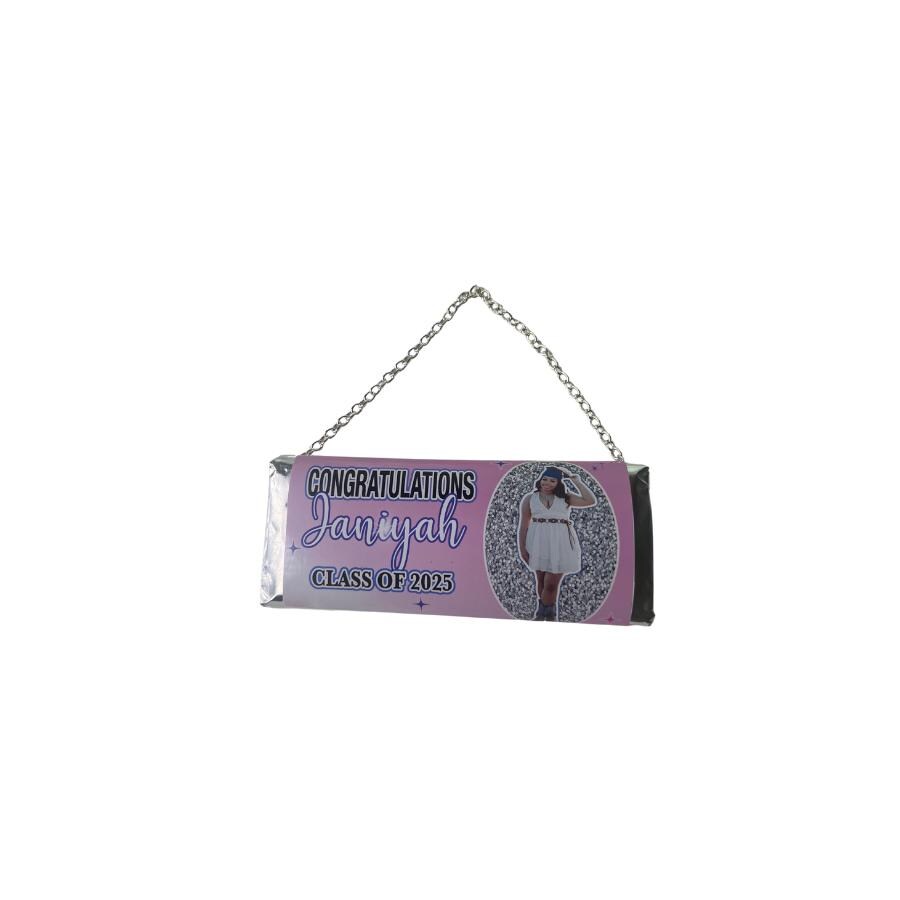 Custom Graduation Hershey Bar Purse | Personalized Grad Gift | Candy Bar Holder for Senior Night, Grad Party Favor, Class of 2025