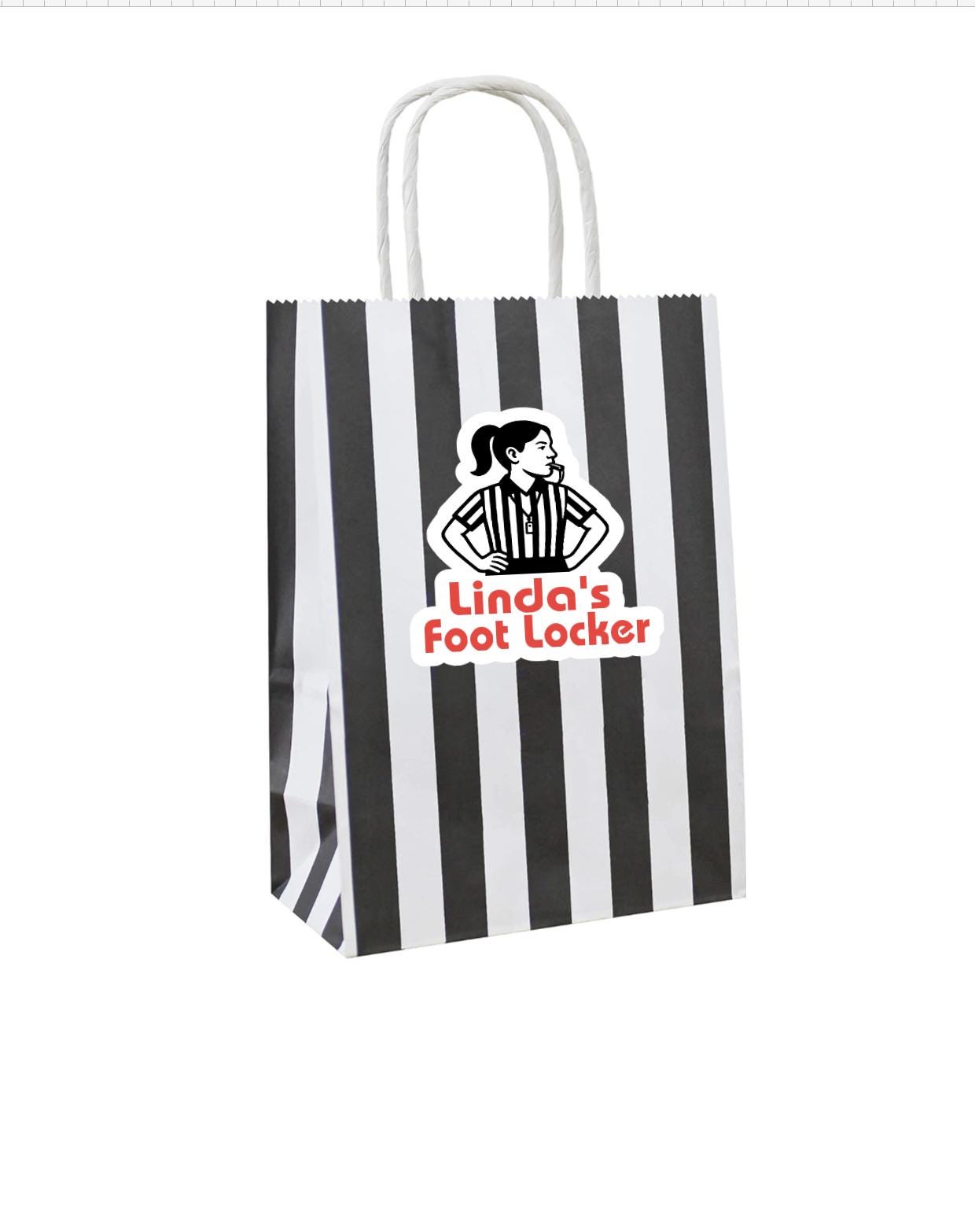 Sneaker party Gift Bag, White and black gift bag, goodie bag