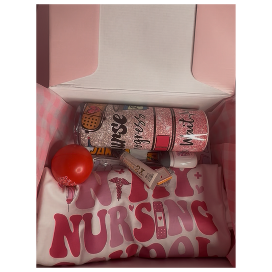 In My Nursing School Era Gift Box – Personalized Nursing Student Care Package with Tumbler, Notebook & Essentials, Nurse School Survival Kit