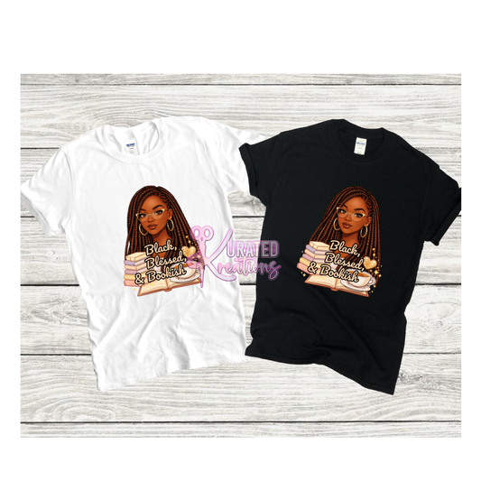 Black, Blessed & Bookish – Luxe Book Lover Tee