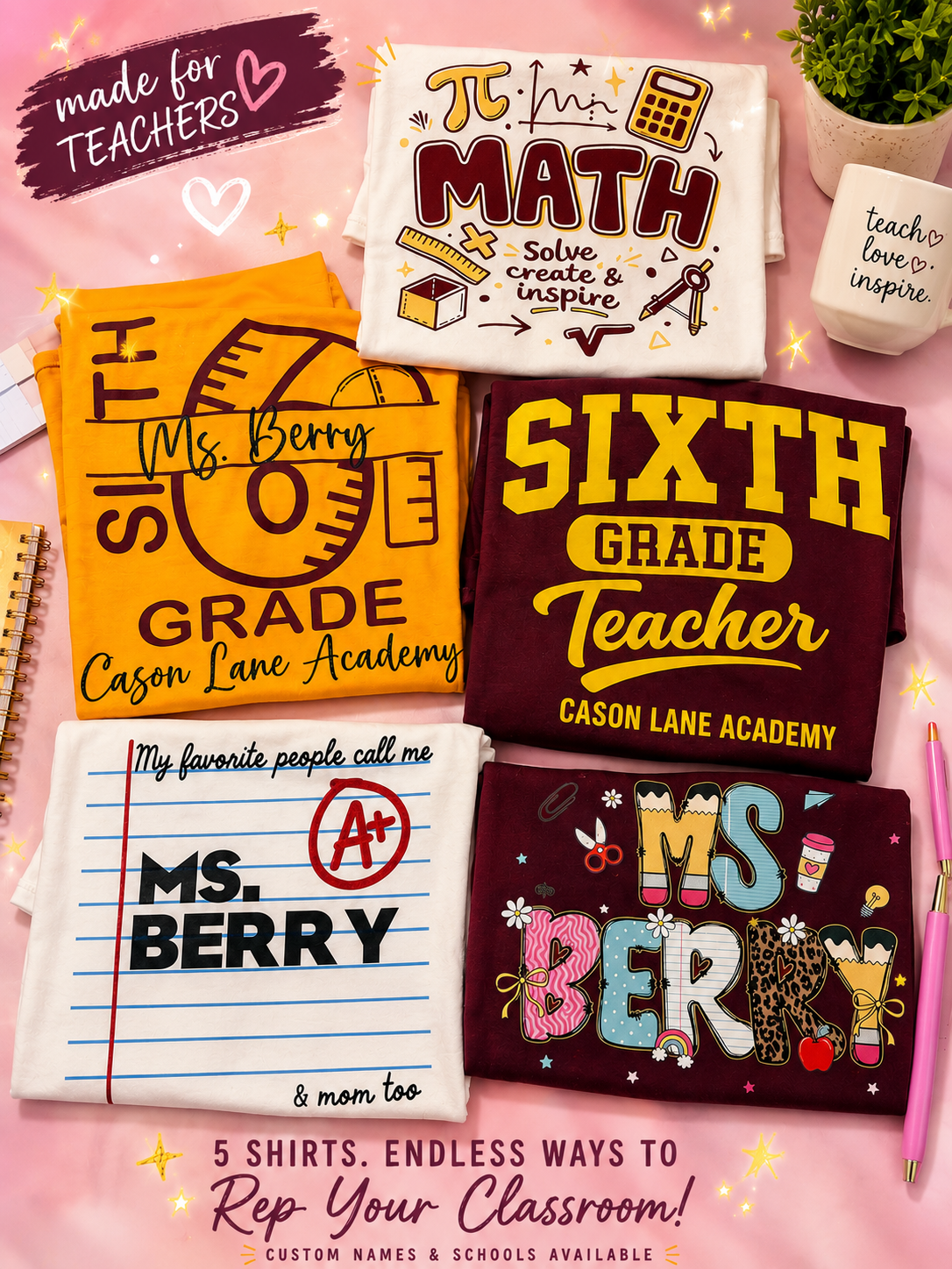 The Teacher Week | Custom Teacher Tee Freestyle Bundle