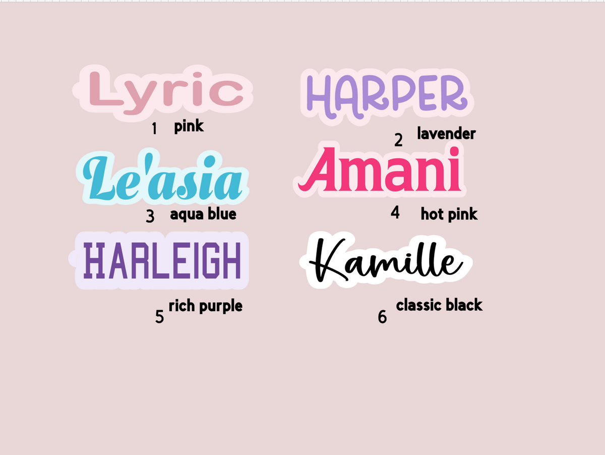 Personalized Name-Shaped Bookmark