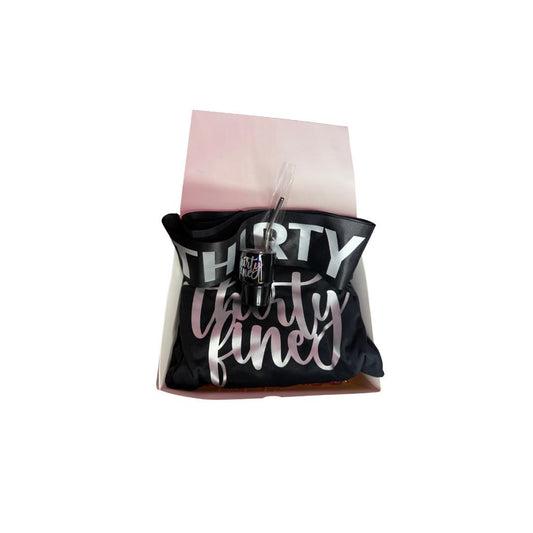 Thirty Fine Birthday Gift Box for Her – Includes Shirt, Black Sash & Shot Glass Tumbler  Gift Box for Her, Birthday Gift Box for Her