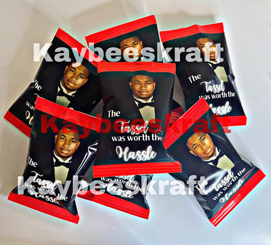 Grad Party Chip Bag, Custom Chip Bags, Chip Bags Graduate, Personalized Chip Bags for Grad Party