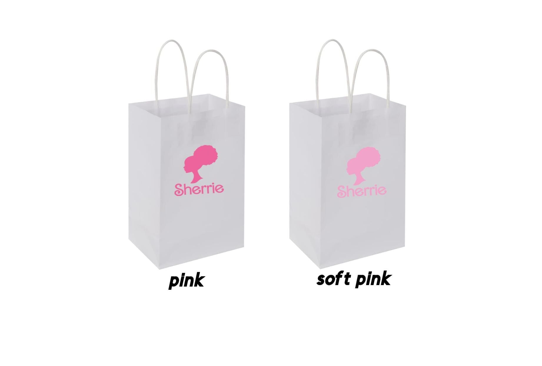 Personalized Doll Gift Bag, Doll Party Gift Bag, Dolly Gift Bag, Pink Party Favors