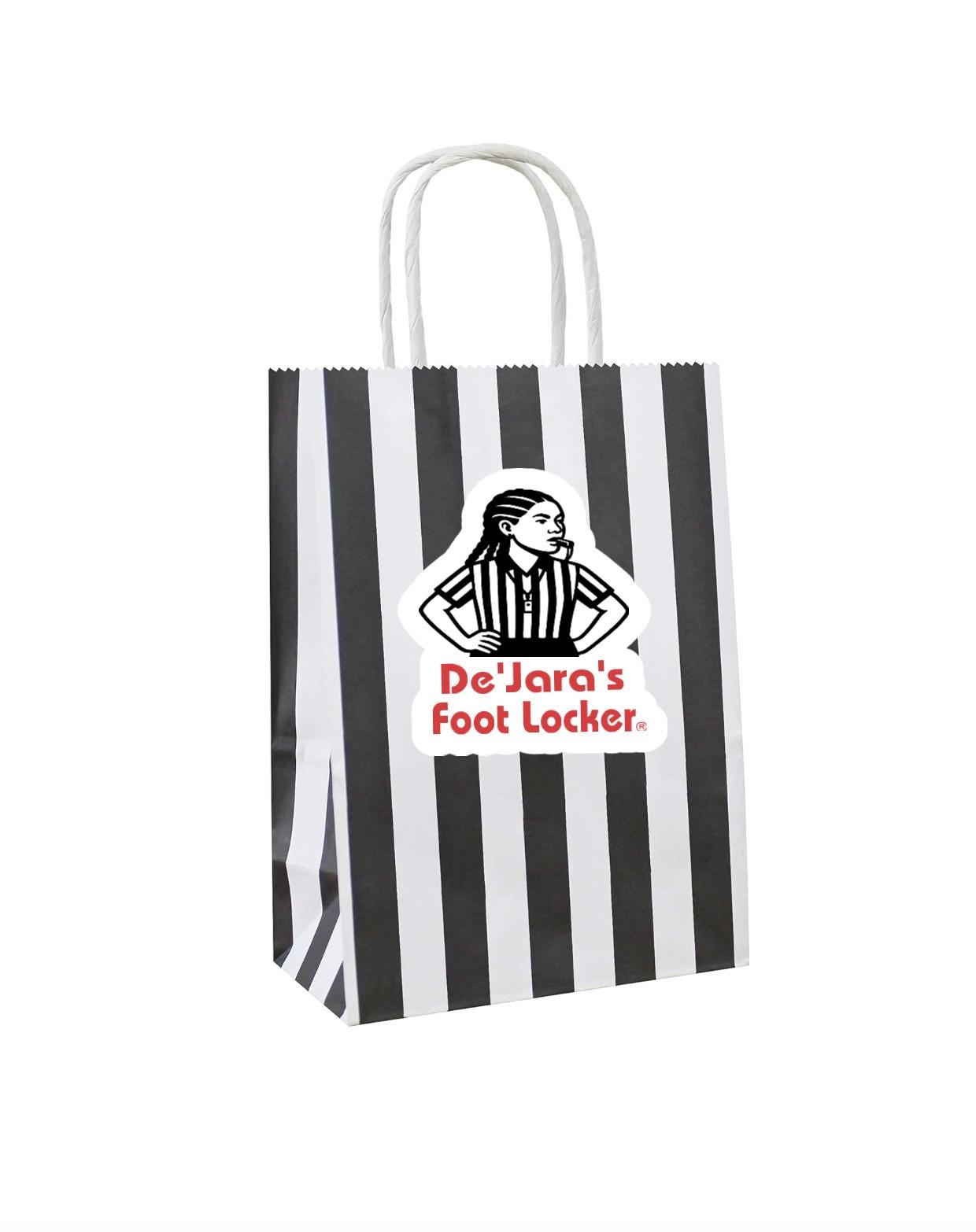 Sneaker party Gift Bag, White and black gift bag, goodie bag