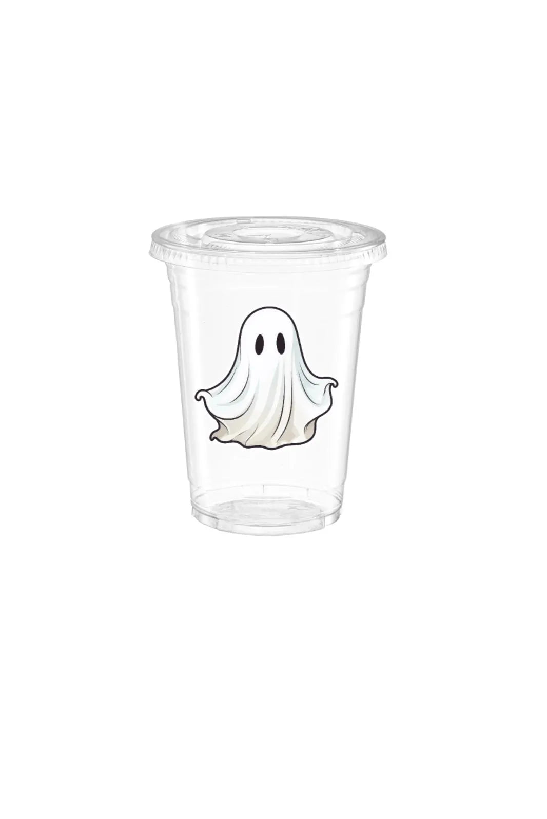 Halloween 16 oz Disposable Cups with Straws – Ghost, Witch Hat & Candy Corn Designs